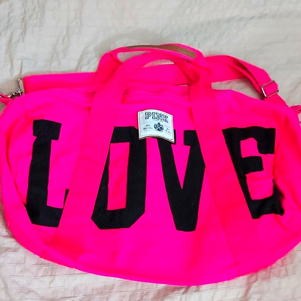 Victorias Secret Gym Bag/ Barbie Core/ Neon Pink/Gym/ Beach/ Yoga